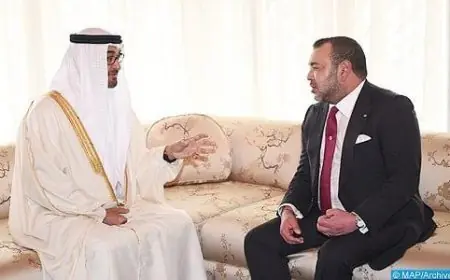 جلالة الملك يجري مباحثات مع ولي عهد أبوظبي