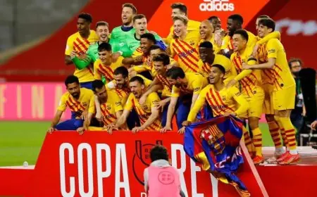 برشلونة بطلاً لكأس ملك اسبانيا للمرة الـ 31 بعد فوزه على اتلتيكو بيلباو برباعية