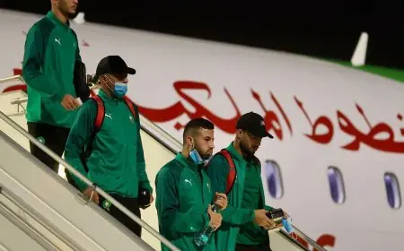 المنتخب المغربي يصل الى قطر استعدادا لخوض غمار كأس العرب