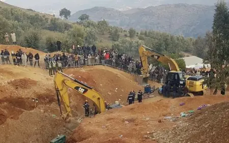 صخرة تؤخر عملية انقاذ الطفل ريان وكاميرا ترصد تحركه