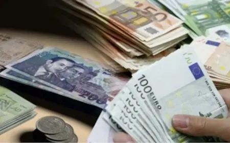 سعر صرف الدرهم يتحسن مقابل الاورو والدولار