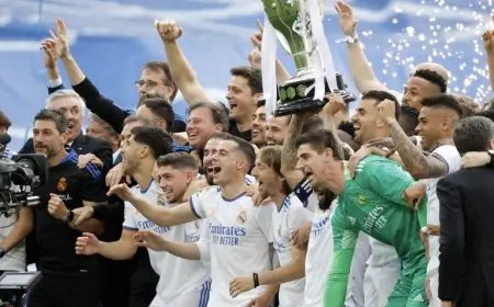 ريال مدريد يتوج بلقب الدوري الاسباني للمرة ال35 في تاريخه