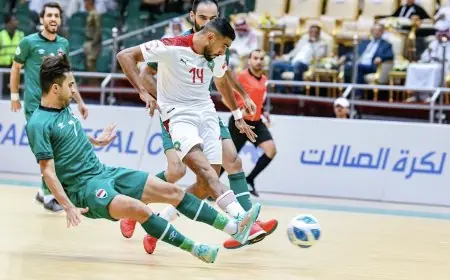 المنتخب المغربي يهزم العراق ويتوج ‬بكأس العرب لكرة قدم الصالات