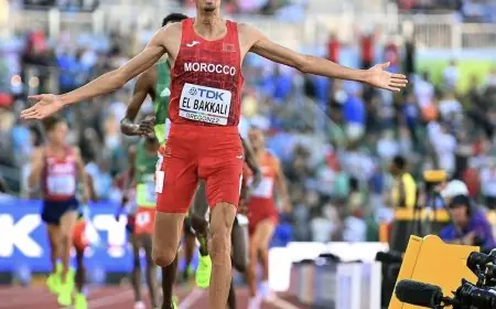 برقية تهنئة من الملك إلى سفيان البقالي بعد فوزه بالميدالية الذهبية ضمن بطولة العالم لألعاب القوى (يوجين 2022)