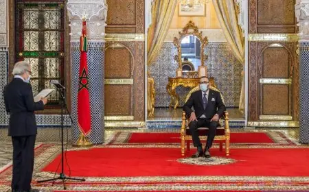 الملك يستقبل والي بنك المغرب