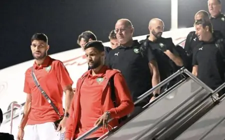 بعثة المنتخب المغربي تصل إلى قطر قبل اسبوع من انطلاق المونديال