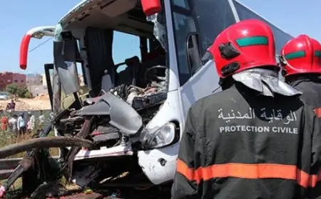 مقتل 12 شخص واصابة العشرات في حادث سير بتازة