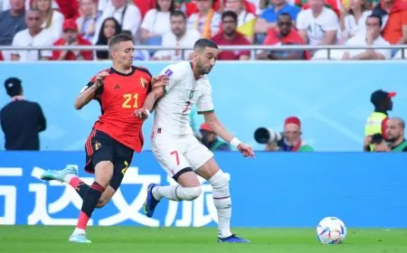 المنتخب المغربي يحقق فوزًا تاريخيًا على بلجيكا ويقترب من بلوغ الدور الثاني من المونديال