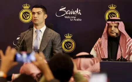 النصر السعودي يقدم رونالدو في حفل "اسطوري" والدون يؤكد سعادته بالقدوم الى السعودية
