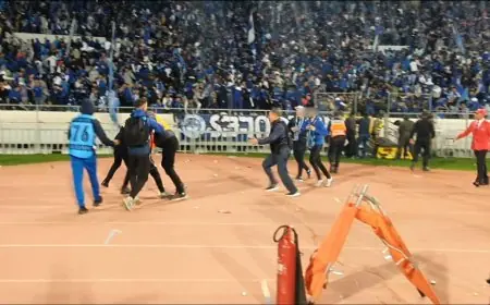 إيقاف العشرات عقب احداث شغب خلال مباراة الوداد واتحاد طنجة