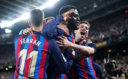 برشلونة يقترب من لقب الدوري الاسباني بعد فوزه في "الكلاسيكو"