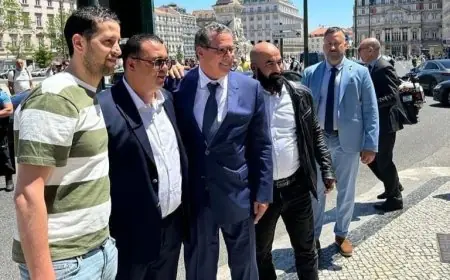 ‎اخنوش يحل بالبرتغال والجالية المغربية تستقبله في العاصمة لشبونة
