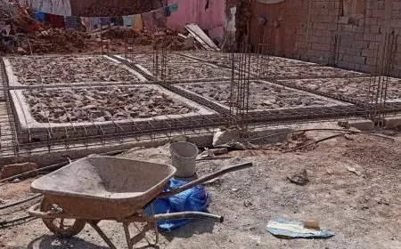 استمرار عملية بناء المنازل المنهارة في زلزال الحوز