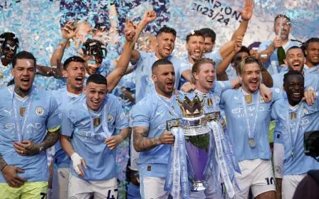 مانشستر سيتي يتوج بطلا للدوري الإنجليزي الممتاز