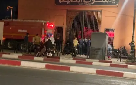 حريق يأتي على عدد من المحلات في سوق الخميس بمراكش