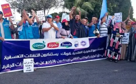 عمال "كوباك - جودة " يحتجون أمام البرلمان