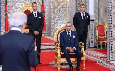 الملك يستقبل والي بنك المغرب بالقصر الملكي بتطوان