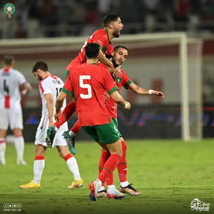 استعدادًا لكأس العالم.. المنتخب المغربي يهزم جورجيا وديا بثلاثية نظيفة