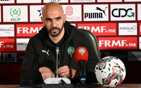 الركراكي: تركيزنا حاليا هو الفوز على منتخب ليسوتو في مباراة الغد
