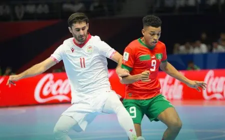 المنتخب المغربي داخل القاعة يهزم طاجكستان