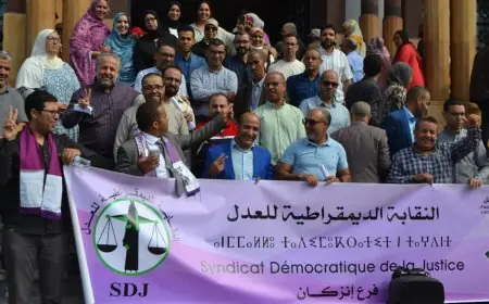 احتجاجات كتاب الضبط بسبب تجاهل مطالبهم من وزير المالية