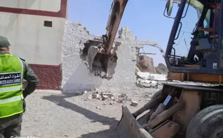 سلطات انزكان تشرع في هدم البنايات العشوائية في ضفاف "واد سوس"