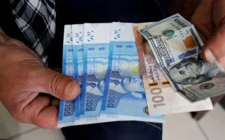 سعر صرف الدرهم يرتفع بنسبة  %0,85  مقابل الدولار