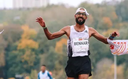 العداء المغربي بنار يفوز بمارطون موسكو