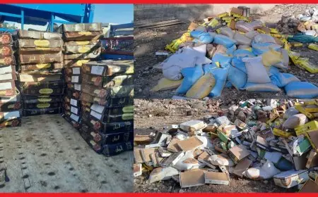 توقيف شخصين وحجز 31 طنا من المواد الاستهلاكية الفاسدة بإنزكان