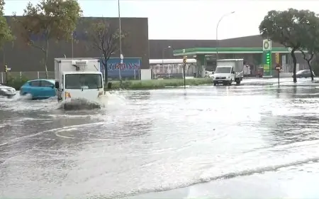 فيضانات وسيول تجتاح مدينة برشلونة الإسبانية