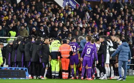 توقف مباراة انتر ميلان وفيورنتينا في الدوري الإيطالي بعد سقوط اللاعب "ادواردو بوفي"