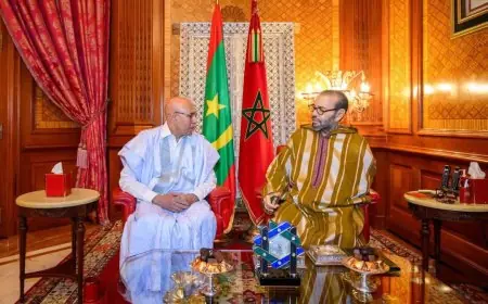 الملك محمد السادس يستقبل الرئيس الموريتاني بالدار البيضاء