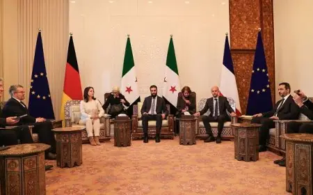 أحمد الشرع يستقبل وزيري خارجية فرنسا وألمانيا في قصر الشعب بدمشق