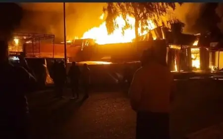 حريق يأتي على مصنع للخشب بمراكش