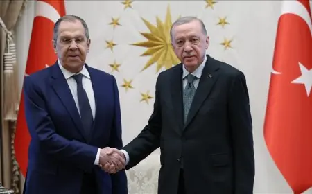 الرئيس التركي اردوغان يلتقي وزير الخارجية الروسي لافروف في أنقرة