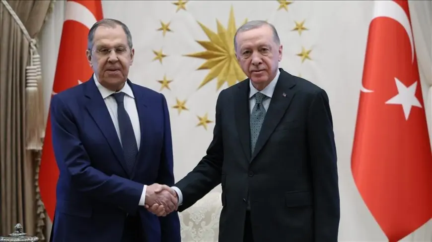 الرئيس التركي اردوغان يلتقي وزير الخارجية الروسي لافروف في أنقرة