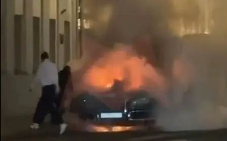 موسكو.. انفجار سيارة ليموزين في موكب بوتين الرسمي