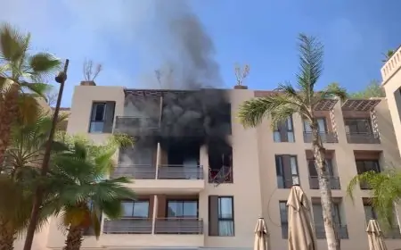 مراكش.. اندلاع حريق مهول بفندق كريستيانو رونالدو