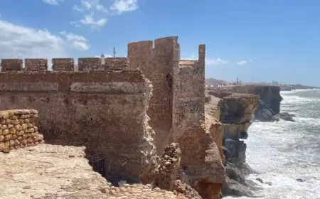 انهيار جزئي في الواجهة البحرية لقصر البحر البرتغالي بأسفي