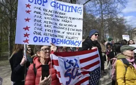 احتجاجات عارمة في أوروبا ضد قرار ترامب الجمركي وسياسات ماسك