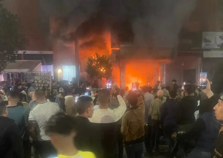 حريق يلتهم محل عطور بمراكش ويستنفر السلطات
