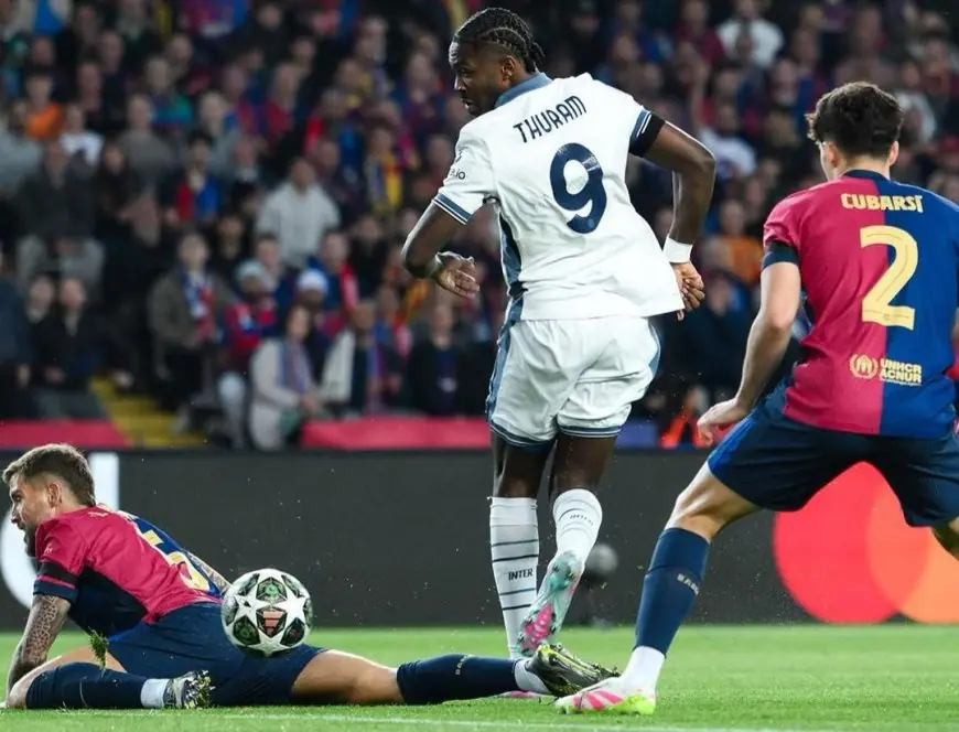 قمة دوري أبطال أوروبا بين برشلونة وانتر ميلان تنتهي بالتعادل