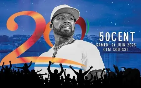 نجم الراب العالمي "50CENT" يحيي حفلا فنيا في منصة السويسي ضمن مهرجان موازين 2025