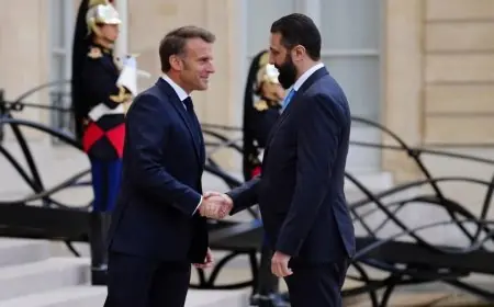 ماكرون يستقبل الرئيس السوري أحمد الشرع في الإليزيه