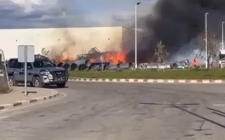 اندلاع حريق ضخم بمصنع لصناعة عجلات السيارات بطنجة