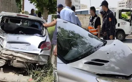 فاس.. إصابة أربعة أفراد من أسرة واحدة في اصطدام شاحنة نفايات بسيارة خفيفة