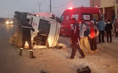 اشتوكة ايت باها.. انقلاب سيارة لنقل العمال الزراعيين يخلف إصابات في صفوف العمال