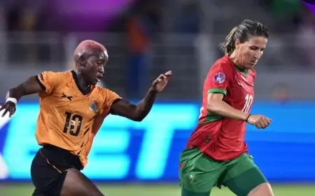 المنتخب الوطني النسوي يتعادل مع زامبيا في أول مباراة كأس أمم إفريقيا للسيدات