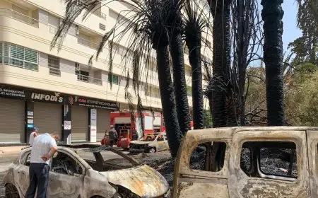 حريق مهول يلتهم 3 سيارات بفاس