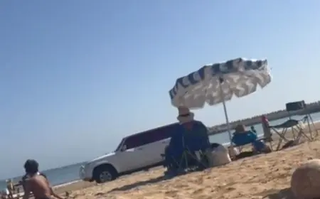 فوضى بشاطئ أكادير بعد اقتحام سيارة رباعية الدفع لرمال البحر